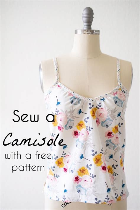 Sew A Camisole Summer Tank Top Tutorial With Free Pattern By Melly