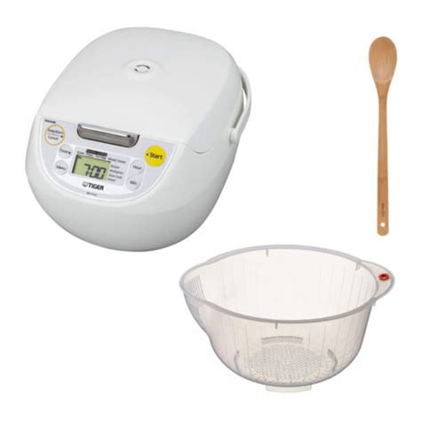 Tiger JBV S18U 10 Cup 4 In 1 Rice Cooker White With Washing Bowl And