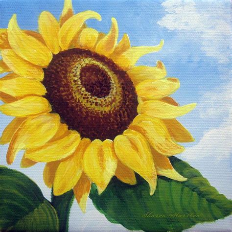 Large Sunflower Paintings For Sale Flower Painting Watercolor Sunflower
