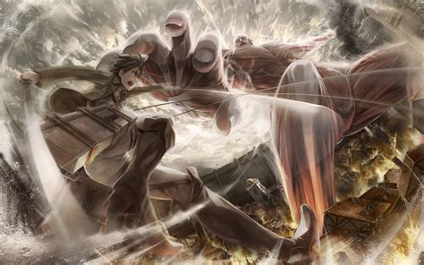 Download Wallpaper From Anime Attack On Titan With Attack On Titan