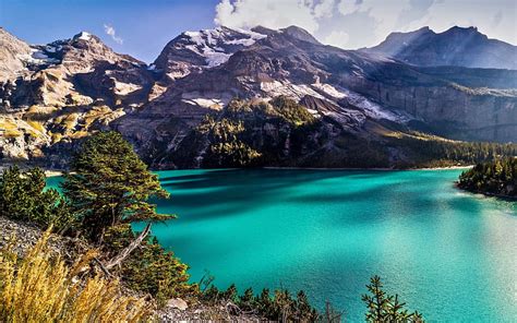 Mountain Lake Glacier Lake Mountain Landscape Emerald Lake