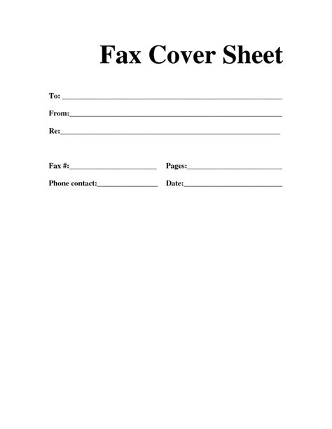 Free Fax Cover Sheet Template Download Printable Calendar Templates