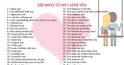 100 Different Ways To Say I Love You Eslbuzz