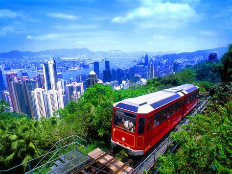 Wallpaper Cityscape Hong Kong Vehicle Train Metropolitan Area