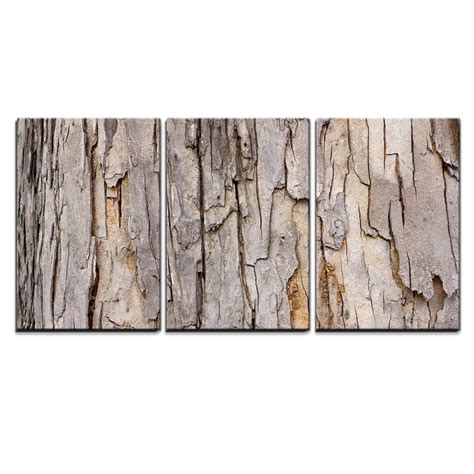 Wall26 3 Piece Canvas Wall Art Tree Bark Modern Home Decor