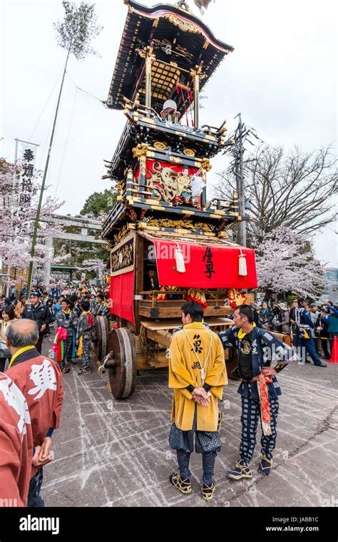 Inuyama Festival In Japan Dashi Float Aka Yama Or Yatai Standing By