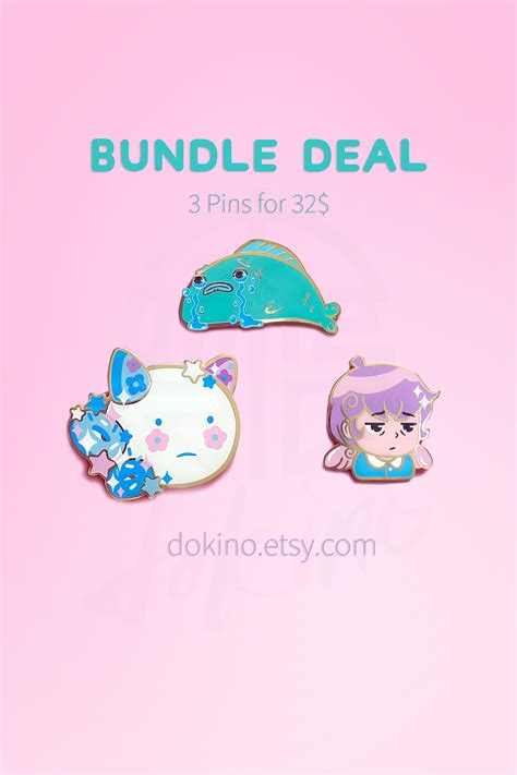 Cute Set Of 3 Pins Bee And Puppycat Characters Moully Etsy