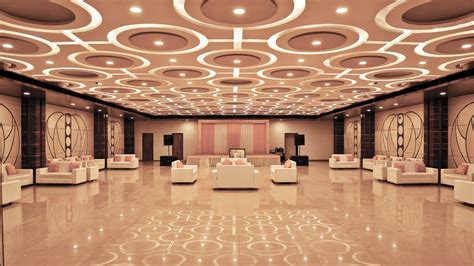 Banquet Hall Interior Design Service Client Side Rs 900square Feet