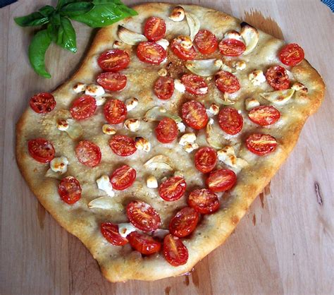 Cherry Tomato Garlic Goat Cheese And Parmesan Pizza Epicure S Table