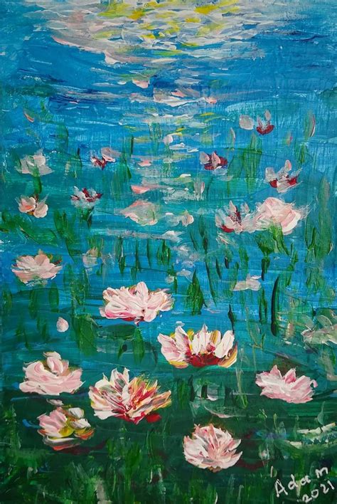 Lotus Pond Painting By Svetlana Adamenko Saatchi Art