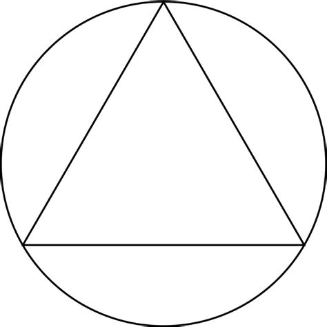 Triangle Inscribed In A Circle Clipart Etc