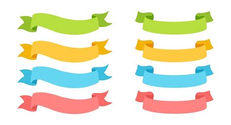 Premium Vector Collection Of Multicolored Ribbons