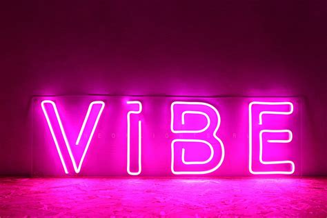 Vibe Neon Sign Custom Neon Signs Neon Signs Custom Neon Sign Etsy In