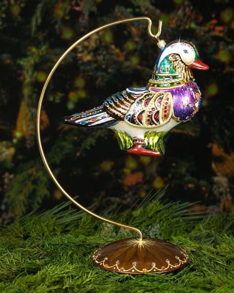 Jay Strongwater Mandarin Duck Christmas Ornament