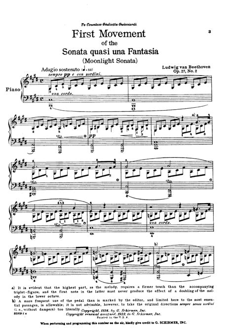 Moonlight Sonata First Movement By Ludwig Van Be Jw Pepper Sheet Music