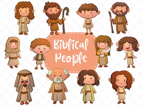 Biblical People Clip Art Bible Story Clipart Biblical Etsy Uk