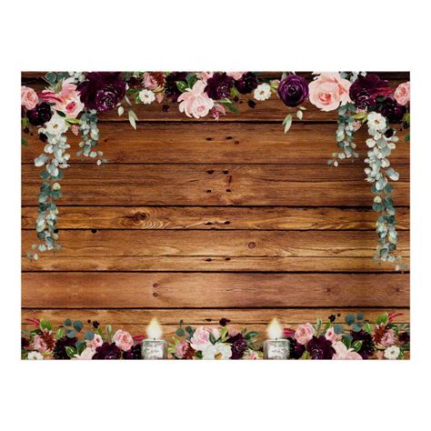 Rustic Barn Board Floral Blank Xl Diy Poster Flower Wall