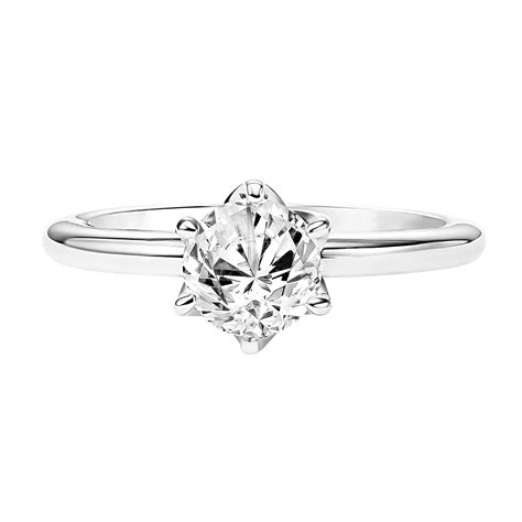 Six Prong Diamond Solitaire Engagement Ring Rf Moeller Jeweler