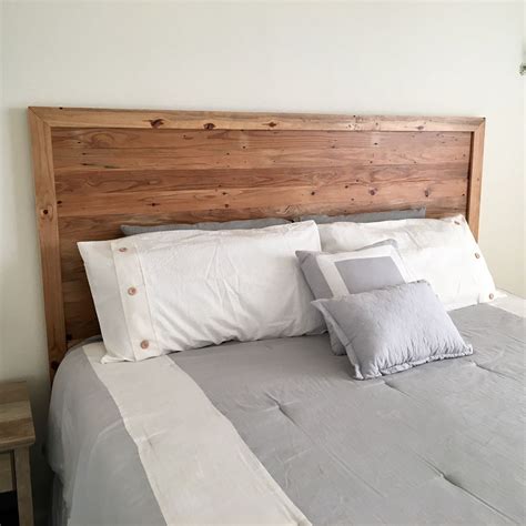 the reclaimed pine headboard is complete we are loving the look of this reclaimed pine who