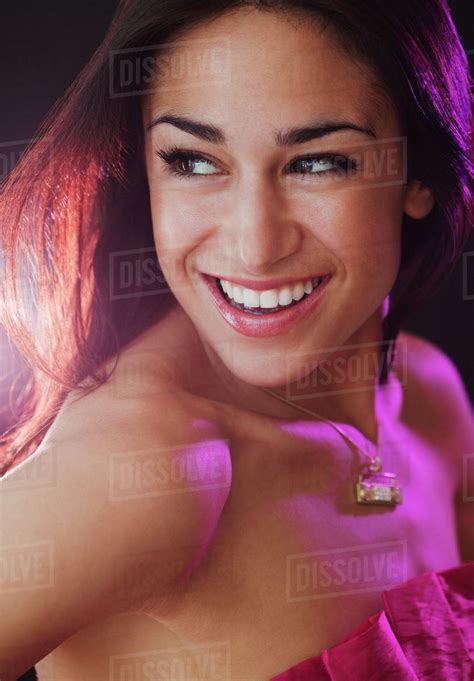 Close Up Of Hispanic Woman Smiling Stock Photo Dissolve