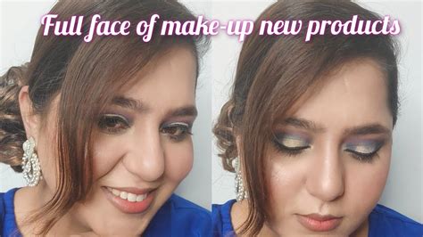 Full Face Of Make Up New Products Blue Eyemakeup Step By Step