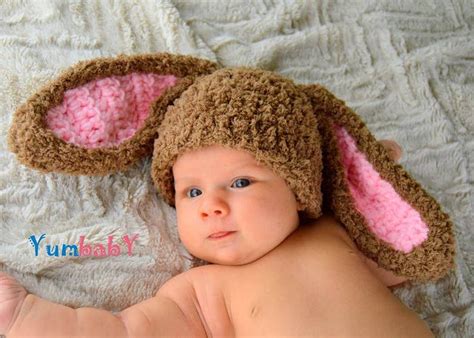 Brown Bunny Hat Fluffy Bunny Ears Beanie Easter Hats Kids Etsy