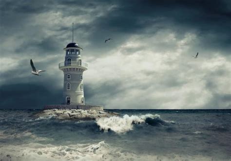Stormy Lighthouse Photograph Overberg Interiors
