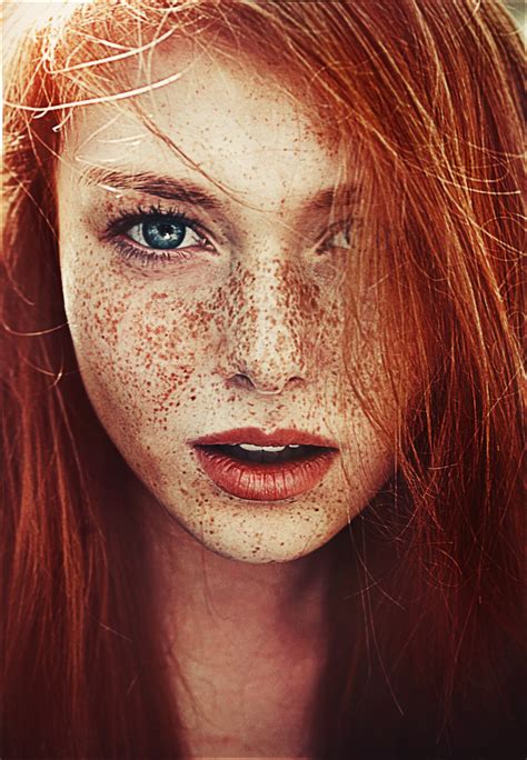 Wallpaper Face Women Redhead Model Blue Eyes