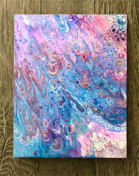 Rhythmic Passion Custom Acrylic Paint Pour Psychedelic Art Etsy