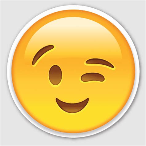 Smiley Apple Color Emoji Wink Whatsapp Emoji Emoticon Iphone