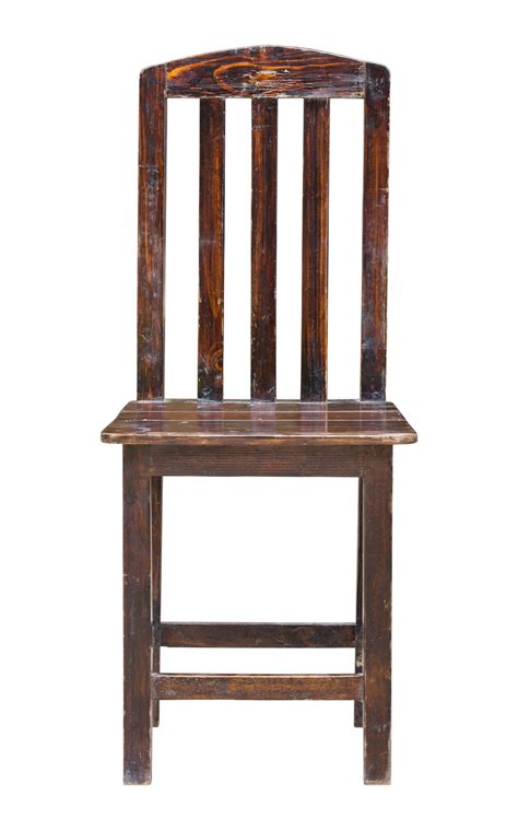 Front View Of Wooden Chair Isolated With Clipping Path 10794072 Png