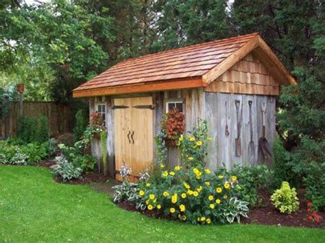 Pretty Rustic Shed Shed Landscaping Outdoor Sheds