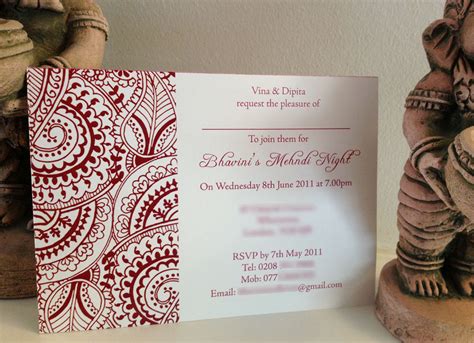 Mehndi Henna Wedding Invitation Suite By Doves Peacocks Wedding