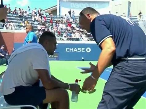 two week suspension for umpire who gave nick kyrgios a pep talk the