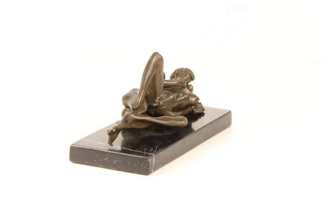 Erotik Liebespaar Liebesakt Bronze Skulptur Figur Frau Mann Akt Marmorblock Ebay