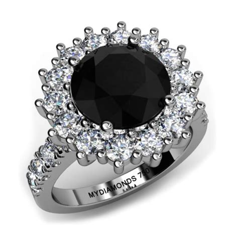 Striking Black Engagement Rings Black Diamond Ring