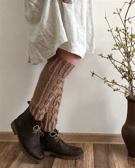 Ready To Ship Natural Wool Leg Warmers Beige Knit Leg Warmers Etsy Canada