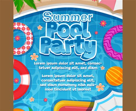 Pool Party Poster Vector Art Graphics Freevector Com