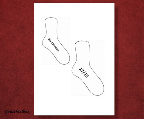 Filzsocke ausschneiden und querstreifen aufkleben. Sockenschablone Pdf / Sockenstricken Einfache Anleitungen ...