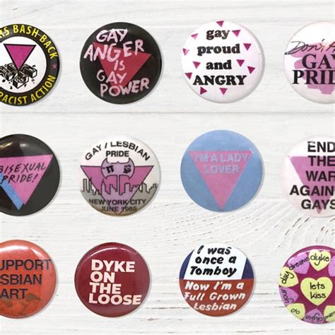 Gay Pride 4 Button Badges Lgbt Rights Pins Vintage Remake Etsy Uk