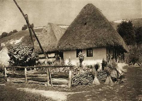 Traditional Thatched Houses In Romanian Countryside Romania People