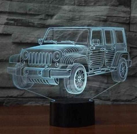 Jeep 3d Illusion Lamp Jeep Night Light Jeep Light Jeep Etsy