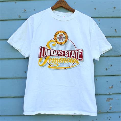 Vintage 90s Fsu Florida State Seminoles Script Logo T Shirt Grailed