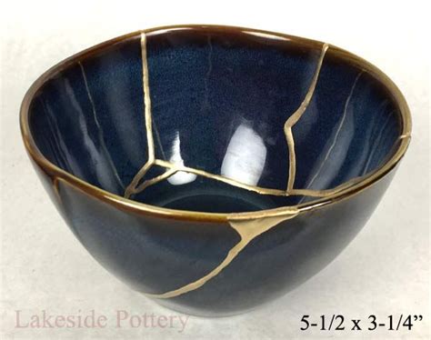 Kintsugi Pottery Japanese Art In Repairing With Gold A Broken Pottery Kintsukuroi Bowl Kintsugi