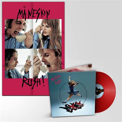 Måneskin Rush Lp Red Vinyl Poster Limited Edition