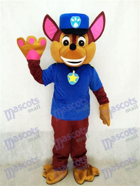 New Paw Patrol Chase Dog Adult Mascot Costume Fancy Suit Cosplay