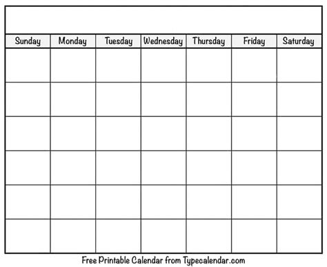 Blank Calendar To Fill In Example Calendar Printable Free Printable