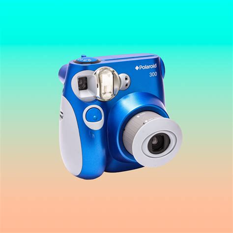 Plattform Breite Temperatur Blue Polaroid Camera Unangenehm Rotieren
