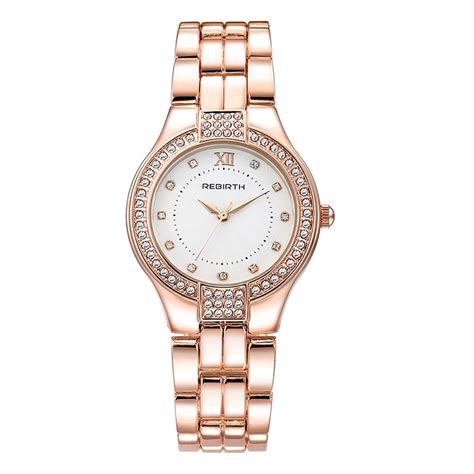 fashion 2018 rebirth brand watches women gold luxury bracelet quartz wrist crystal clocks ladies