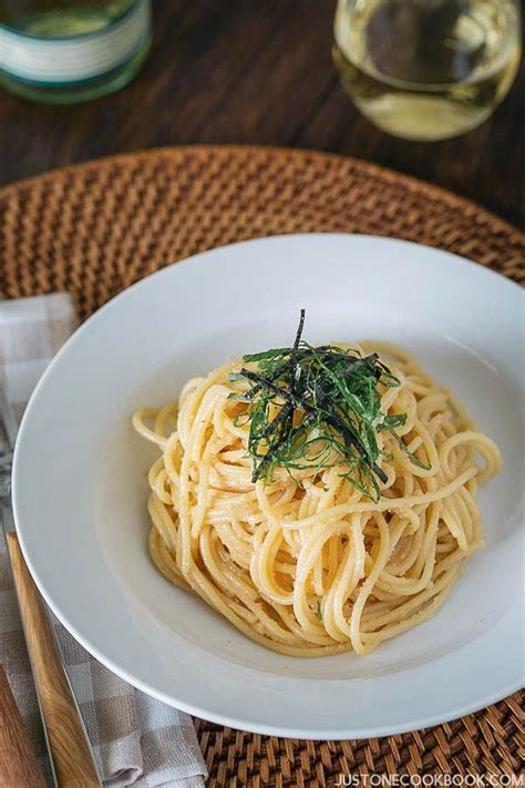 classic mentaiko pasta 明太子パスタ just one cookbook